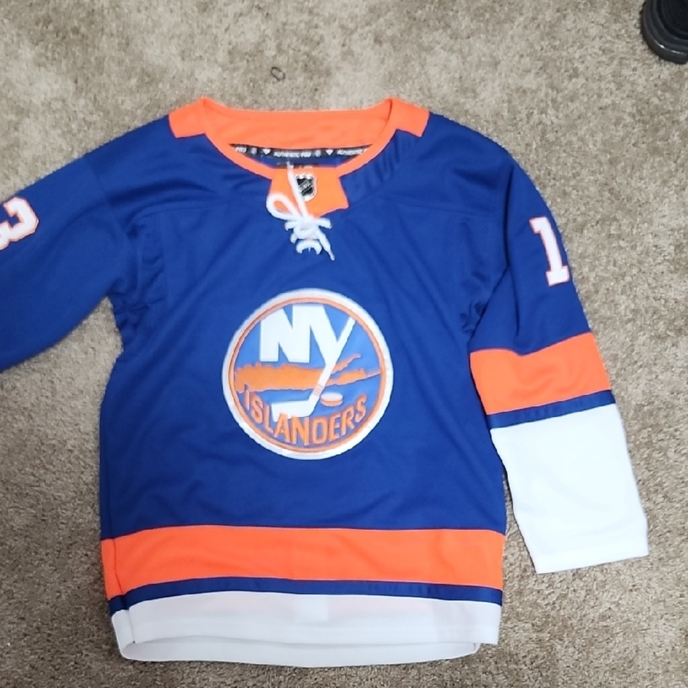 Mens Blue and Orange Islanders Hockey Jersey